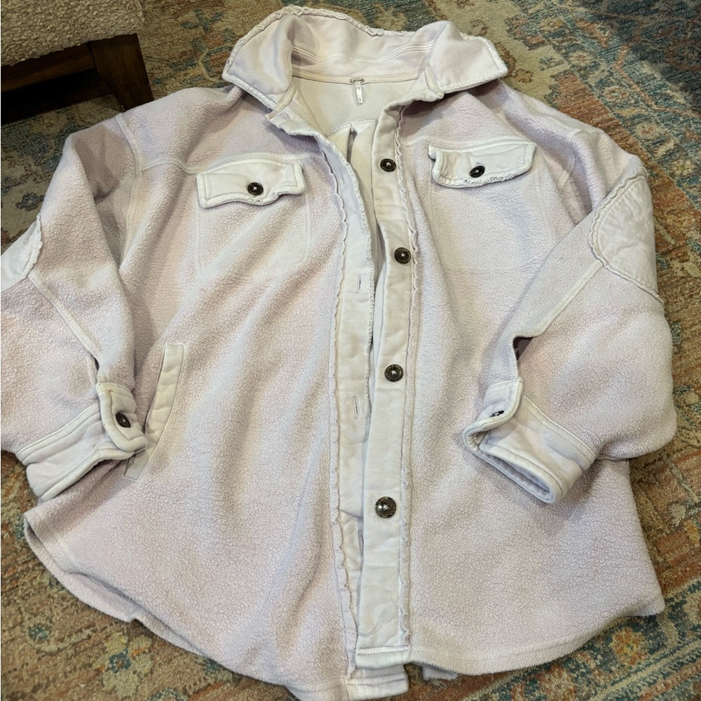 Free people ruby jacket shacket button up medium oversized